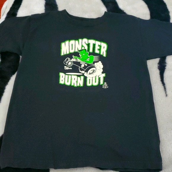 Cartel Ink boys Frankenstein hot rod tee size lg - Picture 1 of 1